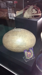 1909 Varsity Match Ball on display in World Rugby Museum