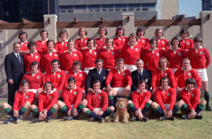 1974: Team group photograph taken during the British Lions tour to South Africa. Mandatory Credit: Allsport UK /Allsport