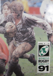 England's Gill Burns on Women's Rugby World Cup programme 1991.