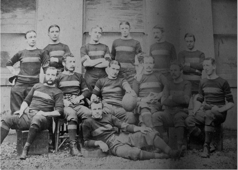 1874 Sunderland team. 13 players seated and standing.